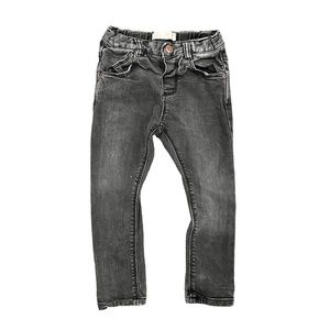 Zara Boys Faded Black Denim Pants, Size 2/3T. Stylish and Comfortable Choice!
